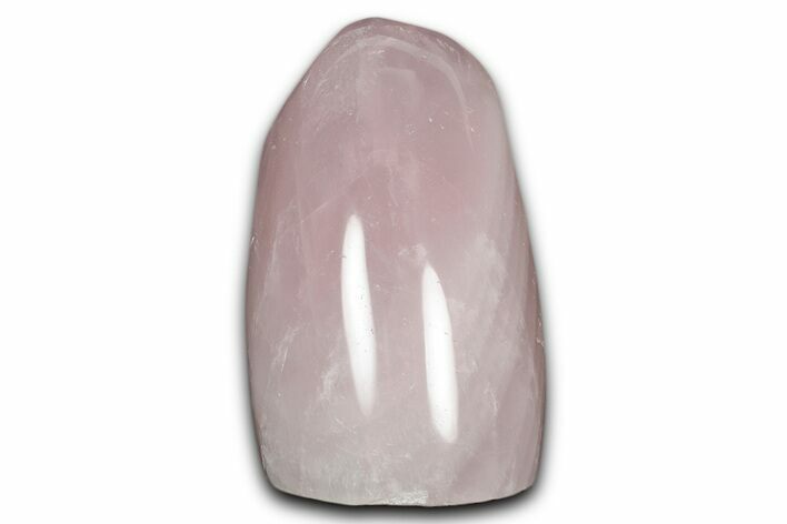 Free-Standing, Polished Rose Quartz - Single Side Polished #341746